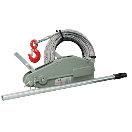 Bison Lifting Equipment 3,500 Lb Wire Rope Puller, 98' WRP-35